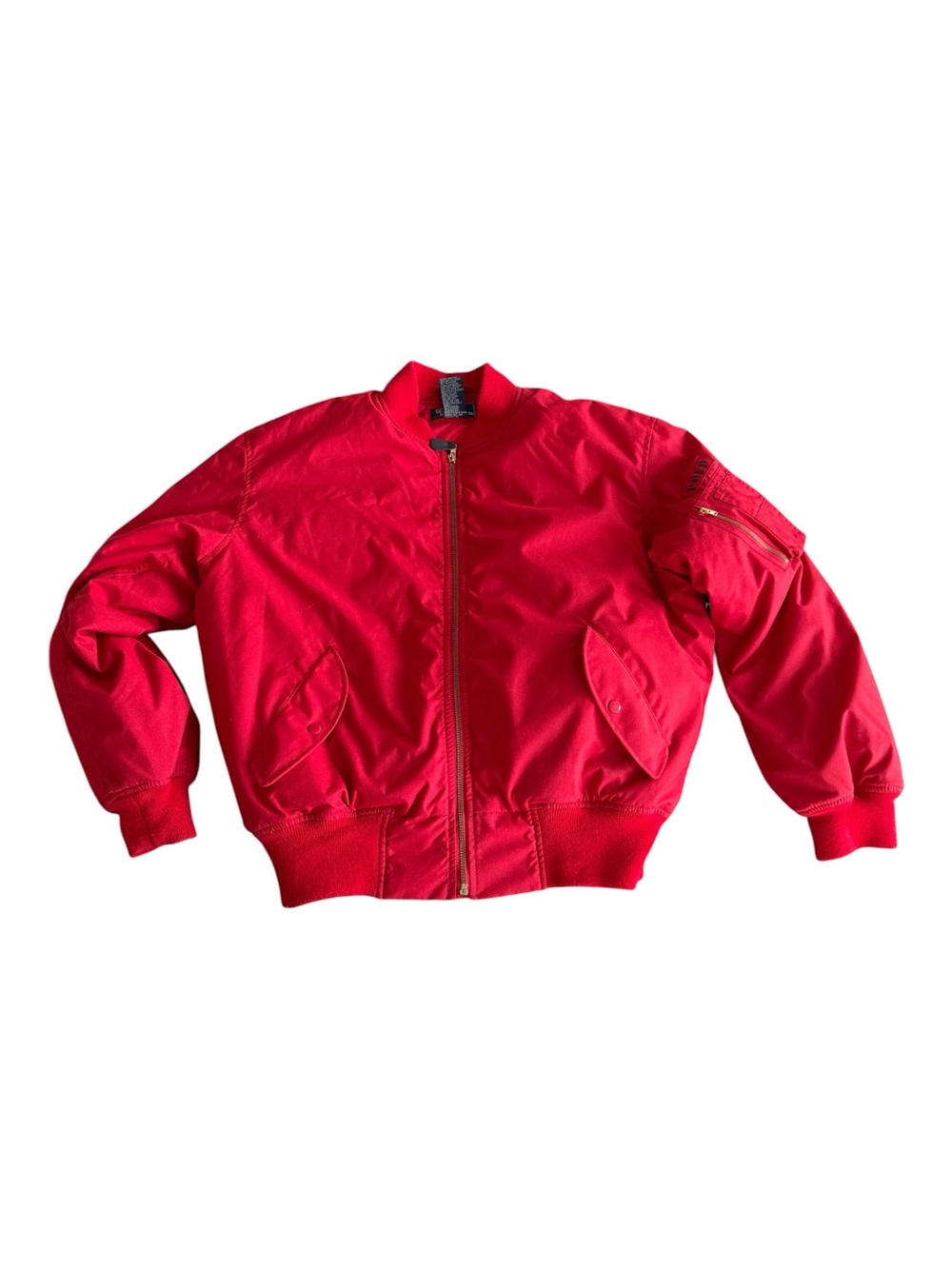 Vintage Polo Ralph Lauren MA-1 Flight Bomber Jacket Red Men’s Sz Large Military